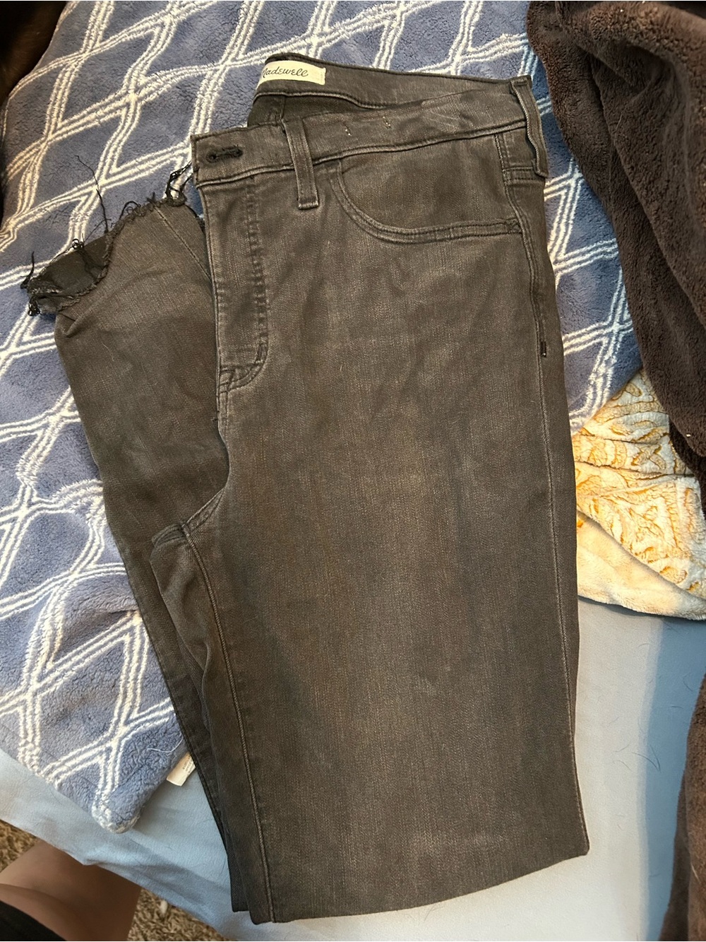 Madewell Women's Skinny Jeans in Charcoal Black